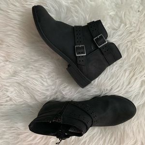 Black Moto Ankle Booties